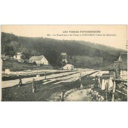 88 LONGEMER. Le Blanchiment des Toiles Vallée de Belbriette verso publicitaire pour Remiremont