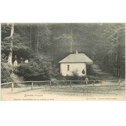 carte postale ancienne 88 LUBINE. Maison Forestière de la Jambe de Fer 1906 animation