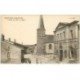 carte postale ancienne 88 MARTIGNY LES BAINS. Hôtel de Ville et Eglise Café Bar Volonté