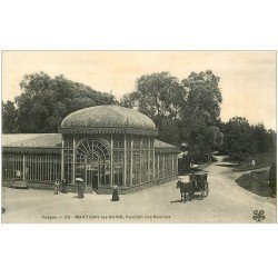 carte postale ancienne 88 MARTIGNY LES BAINS. Pavillon des Sources attelage carosse
