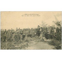 carte postale ancienne 88 MENIL SUR BELVITTE. Salut aux Héros Morts pour la Patrie 1915 Militaires et Soldats