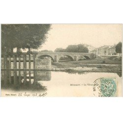 carte postale ancienne 88 MIRECOURT. Le Vieux Pont 1903