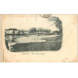 carte postale ancienne 88 MIRECOURT. Place Saint Georges 1903 coupure 1 cm