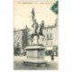 carte postale ancienne 88 MIRECOURT. Statue Jeanne d4arc 1908 Café et Horlogerie