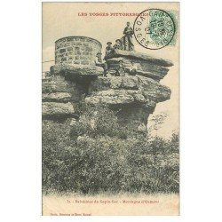carte postale ancienne 88 MONTAGNE D'ORMONT. Belvédère du Sapin Sec 1907 belle animation