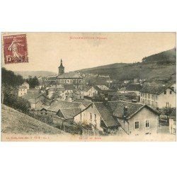 carte postale ancienne 88 MOYENMOUTIER. Eglise et Gare. Timbrée mais verso vierge