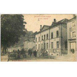 carte postale ancienne 88 MOYENMOUTIER. Sortie cortège de Mariés à la Mairie 1913