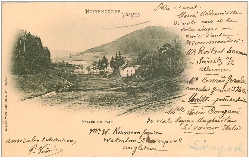 88 MOYENMOUTIER. Vallée du Pair 1900