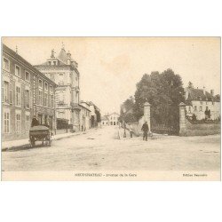 carte postale ancienne 88 NEUFCHATEAU. Avenue de la Gare Café de l'Agriculture
