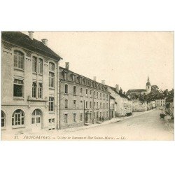 carte postale ancienne 88 NEUFCHATEAU. Collège Garçons rue Sainte Marie vers 1920