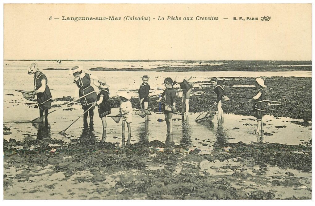 14 LANGRUNE-SUR-MER. La Pêche aux Crevettes et Crustacés
