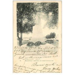 carte postale ancienne 88 NEUFCHATEAU. Monument des Combattants de 1870 en 1905