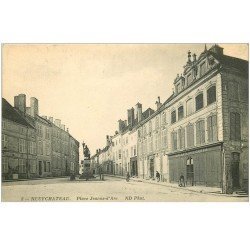 carte postale ancienne 88 NEUFCHATEAU. Place Jeanne Arc 1911 Magasin au Planteur de Caiffa