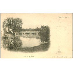 carte postale ancienne 88 NEUFCHATEAU. Pont de la Mothe 1902. Timbrée mais vierge...