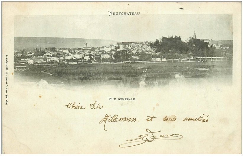 carte postale ancienne 88 NEUFCHATEAU. Vue générale 1901