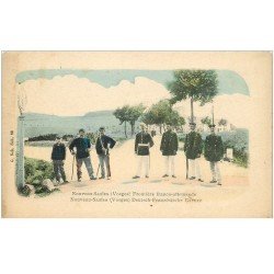 carte postale ancienne 88 NOUVEAU SAALES. Frontière franco allemande avec Douaniers