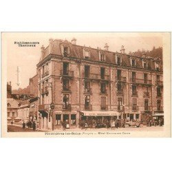 carte postale ancienne 88 PLOMBIERES LES BAINS. Hôtel Restaurant Curin voitures anciennes