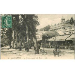 carte postale ancienne 88 PLOMBIERES LES BAINS. La Petite Promenade et Casino 1907