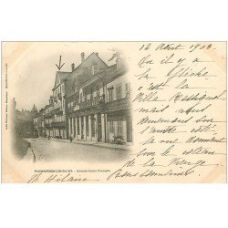 carte postale ancienne 88 PLOMBIERES LES BAINS. La Poste Avenue Louis Français 1903