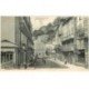 carte postale ancienne 88 PLOMBIERES LES BAINS. Rue Stanislas Magasin cycles et pneus Dunlop