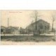 carte postale ancienne 88 RAMBERVILLERS. Entrée de la Cristallerie et Café des Bosquet avec Facteur à vélo