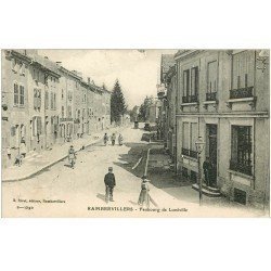 carte postale ancienne 88 RAMBERVILLERS. Faubourg de Lunéville Restaurateur Lejal