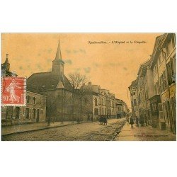 carte postale ancienne 88 RAMBERVILLERS. Hôpital et Chapelle 1907 Charcuterie