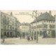 carte postale ancienne 88 RAMBERVILLERS. Hôtel de Ville et Place du Marché magasin Au Bon Marché