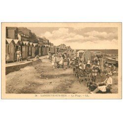 carte postale ancienne 14 LANGRUNE-SUR-MER. La Plage LL54