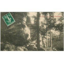 carte postale ancienne 88 RAON L'ETAPE. Roches de Faucompierre animation
