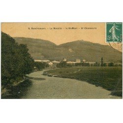 carte postale ancienne 88 REMIREMONT. Moselle Saint Mont et 5ème Chasseurs 1907. Carte toilée
