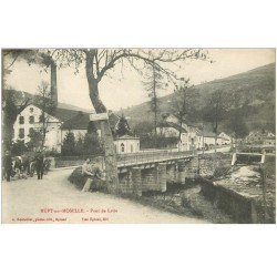 carte postale ancienne 88 RUPT SUR MOSELLE. Pont de Lette attelage et militaire