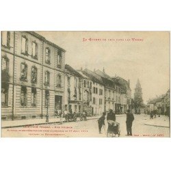 carte postale ancienne 88 SAINT DIE. Rue Alsace incendiée. Guerre 1914-18