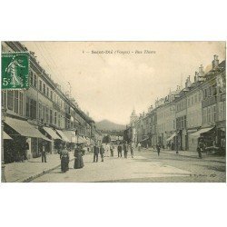 carte postale ancienne 88 SAINT DIE. Rue Thiers 1909