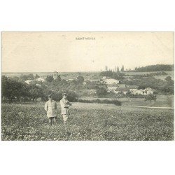 carte postale ancienne 88 SAINT LEONARD. Maisons en ruines 1915
