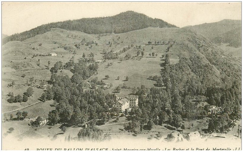 carte postale ancienne 88 SAINT MAURICE SUR MOSELLE. Roches et Pont de Morteville