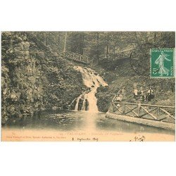 carte postale ancienne 88 VAL D'AJOL. Cascade de Faymont belle animation vers 1910