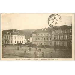 carte postale ancienne 88 VAL D'AJOL. Ecole et Hôtel de Ville 1934