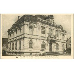 carte postale ancienne 88 VAL D'AJOL. Hôtel de Ville avec Canon fleuri
