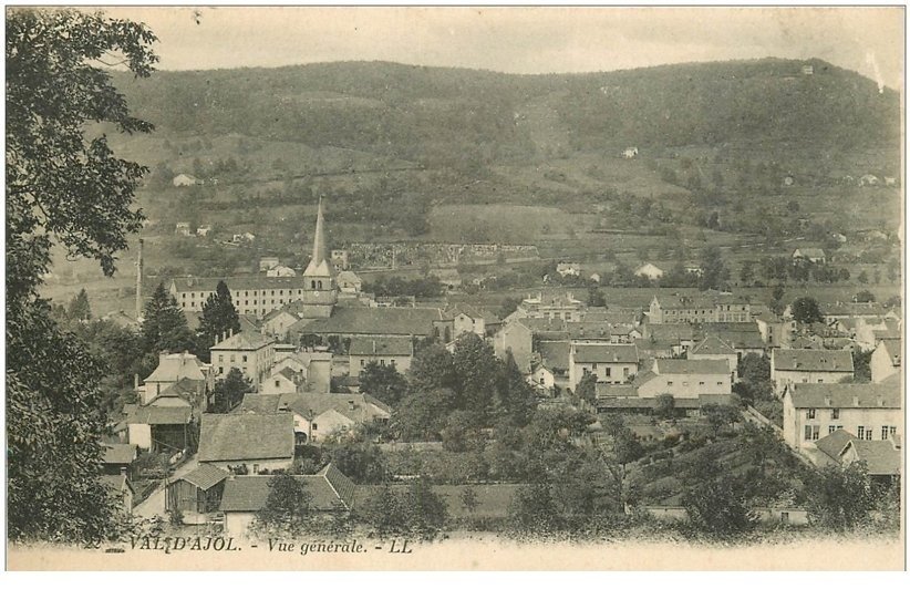 carte postale ancienne 88 VAL D'AJOL. Vue générale LL.