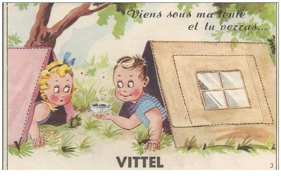 88 VITTEL. Carte à Système. Soulevez la Tente et vous verrez 10 mini vues Etablissements Thermal