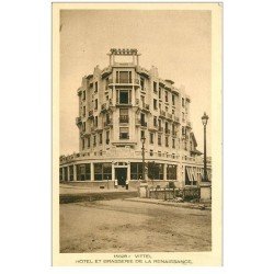 carte postale ancienne 88 VITTEL. Hôtel et Brasserie de la Renaissance 1933
