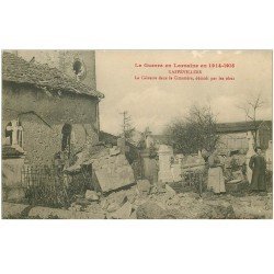 88 XAFFEVILLERS. Le Calvaire dans le Cimetière démoli par un obus 1915 avec Villageoises