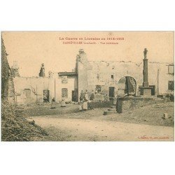 carte postale ancienne 88 XAFFEVILLERS. Vue intérieur du Village bombardé avec nombreuses Femmes