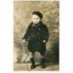 87 LIMOGES. Rare Carte Photo du petit Jean Brouet avec pipe et canne 1929 pour Oncle Emile et Tante Lidonie