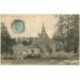 carte postale ancienne 89 AISY SUR ARMANCON. L'Eglise 1907 femme avec poussette