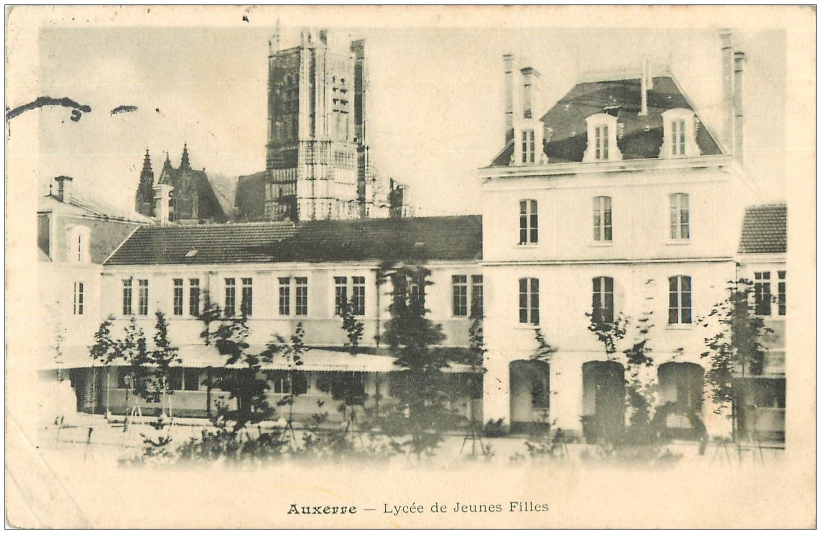 carte postale ancienne 89 AUXERRE. Lycée de Jeunes Filles 1904
