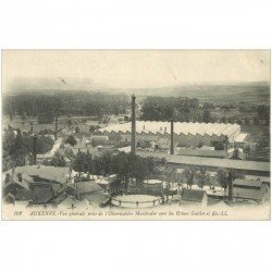 carte postale ancienne 89 AUXERRE. Observatoire Manifacier vers Usines Guillet 1915