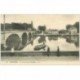 carte postale ancienne 89 AUXERRE. Pont de la Tournelle 1910 et Passeurs en Barques