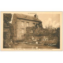 carte postale ancienne 14 LE VEY. Hôtellerie du Moulin. L'Embarcadère